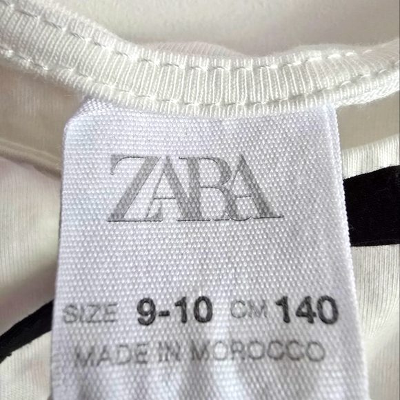 Girls kids ZARA top. Bow tie front, solid back, soft cotton, size 9-10 NWT - Picture 3 of 3